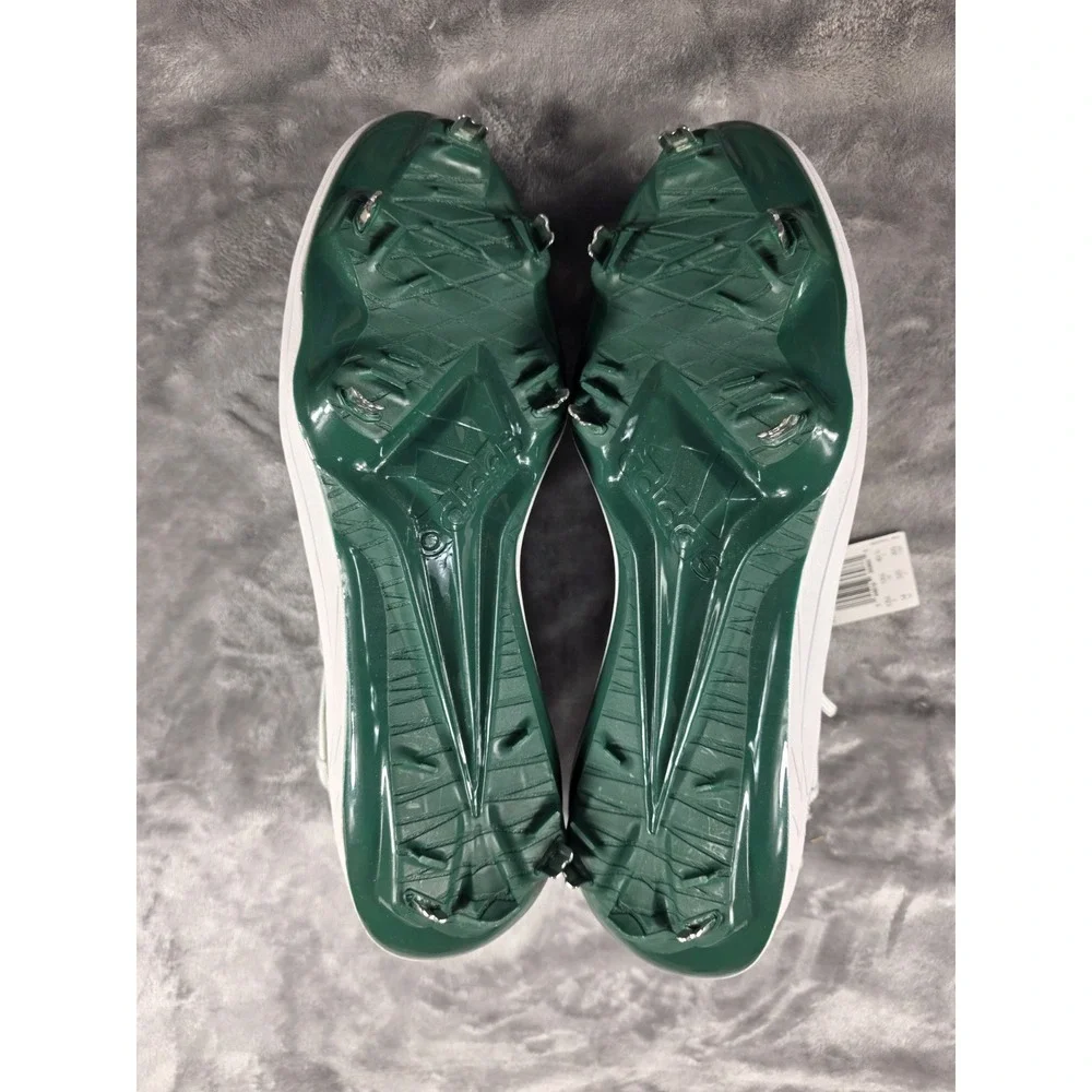 Adidas Men's Adizero Afterburner 8 Metal Baseball Cleats‎ White/Green Size 14
